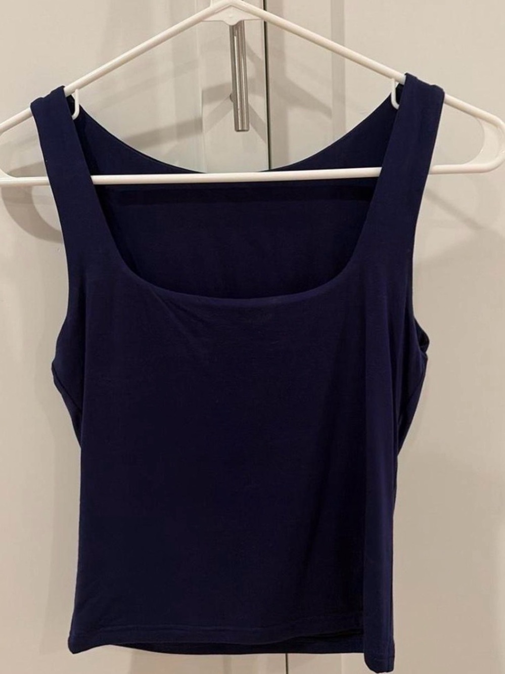 Square Neck Tank Top in Navy